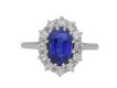 Edwardian sapphire diamond cluster ring berganza hatton garden