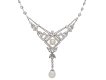 Edwardian pearl and diamond necklace,berganza hatton garden