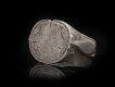 Silver post medieval signet ring 
