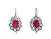 Antique ruby cluster earrings berganza hatton garden