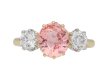 Padparadscha sapphire diamond ring berganza hatton garden