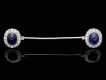 Cartier sapphire and diamond jabot pin, French, 1918.