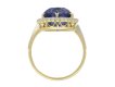 Ceylon sapphire and diamond coronet cluster ring hatton garden