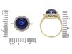 Ceylon sapphire and diamond coronet cluster ring hatton garden