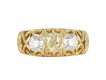 Antique diamond three stone ring, circa 1900.