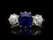 Antique sapphire diamond three stone ring berganza hatton garden