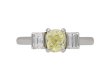 Art Deco fancy yellow diamond ring berganza hatton garden