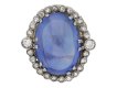 Cabochon Ceylon sapphire diamond ring berganza hatton garden