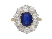 Edwardian sapphire and diamond  ring berganza hatton garden