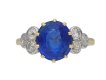 Edwardian Ceylon sapphire and diamond ring berganza hatton garden