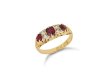 Edwardian ruby and diamond carved ring, English. hatton garden