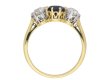 Burmese sapphire diamond three stone ring berganza hatton garden