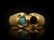 Medieval garnet and turquoise finger ring berganza hatton garden