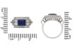 Art Deco sapphire and diamond cluster ring berganza hatton garden