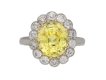 yellow sapphire diamond cluster ring berganza hatton garden