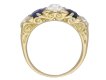 Victorian sapphire diamond five stone ring berganza hatton garden