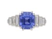 Art Deco Ceylon sapphire and diamond ring, berganza hatton garden
