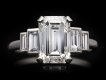 Art Deco flanked solitaire diamond ring, circa 1925. Hatton Garden