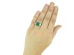 Art Deco Colombian emerald solitaire ring berganza hatton garden