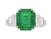 Art Deco Colombian emerald solitaire ring berganza hatton garden