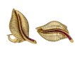 Vintage ruby leaf clip earrings berganza hatton garden