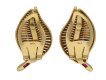Vintage ruby leaf clip earrings berganza hatton garden
