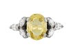 yellow Ceylon sapphire diamond ring berganza hatton garden