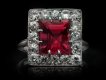 Art Deco pink spinel and diamond ring berganza hatton garden