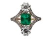 Colombian emerald diamond cluster ring berganza hatton garden