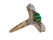 Colombian emerald diamond cluster ring berganza hatton garden