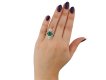 Colombian emerald diamond cluster ring berganza hatton garden