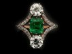 Colombian emerald diamond cluster ring berganza hatton garden