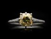 Antique fancy colour diamond solitaire ring berganza hatton garden