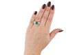 Art Deco cabochon emerald and diamond ring, circa 1925.
