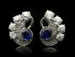 Sapphire and diamond cluster earrings berganza hatton garden
