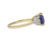 Ceylon sapphire diamond flanked solitaire ring hatton garden