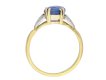 Ceylon sapphire diamond flanked solitaire ring hatton garden