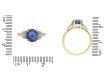 Ceylon sapphire diamond flanked solitaire ring hatton garden