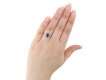 Ceylon sapphire diamond flanked solitaire ring hatton garden