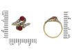 Art Nouveau ruby diamond crossover ring hatton garden berganza