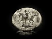 Ancient Greek silver ring hunting scene hatton garden berganza