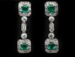 Art Deco emerald diamond drop earrings berganza hatton garden