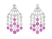 Edwardian Burmese pink sapphire diamond earrings hatton garden