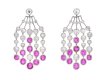 Edwardian Burmese pink sapphire diamond earrings hatton garden