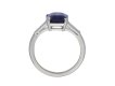 Sapphire and diamond flanked solitaire ring hatton garden