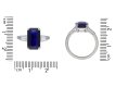 Sapphire and diamond flanked solitaire ring hatton garden