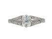 Edwardian old mine diamond flanked solitaire ring hatton garden