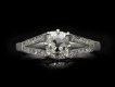 Edwardian old mine diamond flanked solitaire ring hatton garden