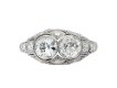 Art Deco diamond two stone cluster ring hatton garden
