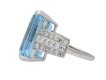 Art Deco aquamarine and diamond ring hatton garden